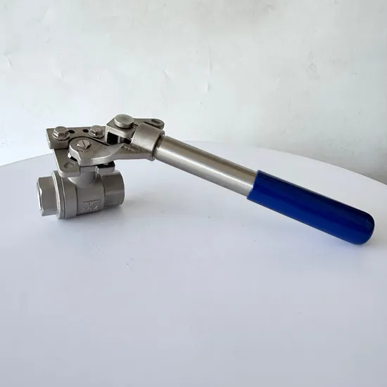 2PC Stainless Steel 316 Manual Internal Thread Handle Automatic Reset Ball Valve